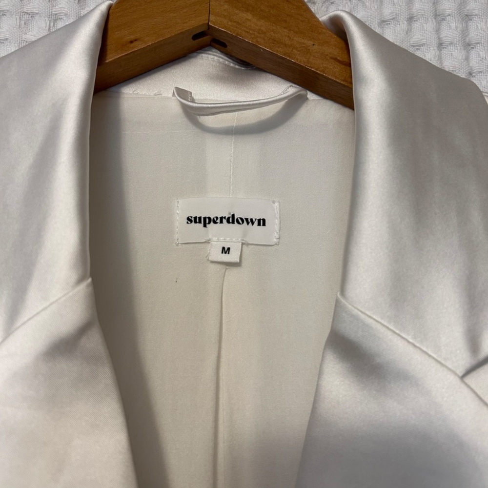 Superdown Oversized White Double Breasted Blazer … - image 2